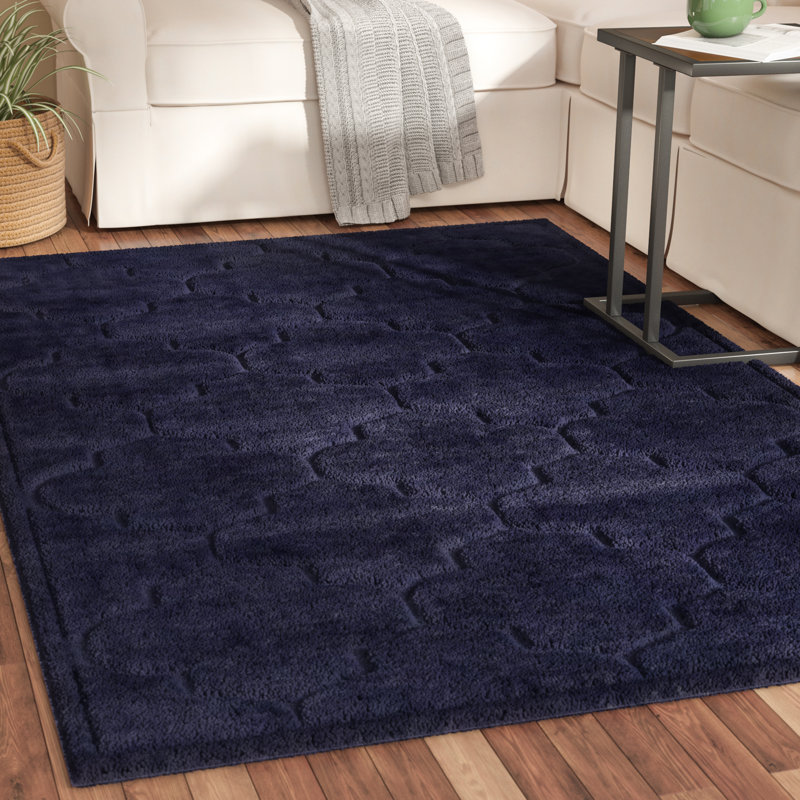 Charlton Home® Millvale Navy Blue Area Rug & Reviews Wayfair